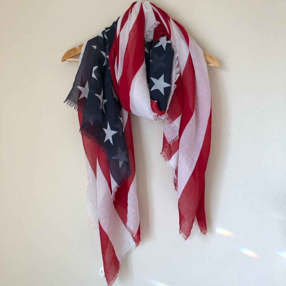 American Flag Lightweight Scarf Old Navy